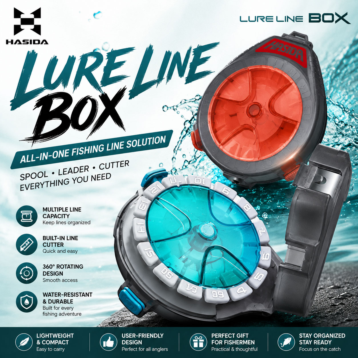 Fishing Line Dispenser - Рыболовный ящик-органайзер HASIDA Sub Line Box
