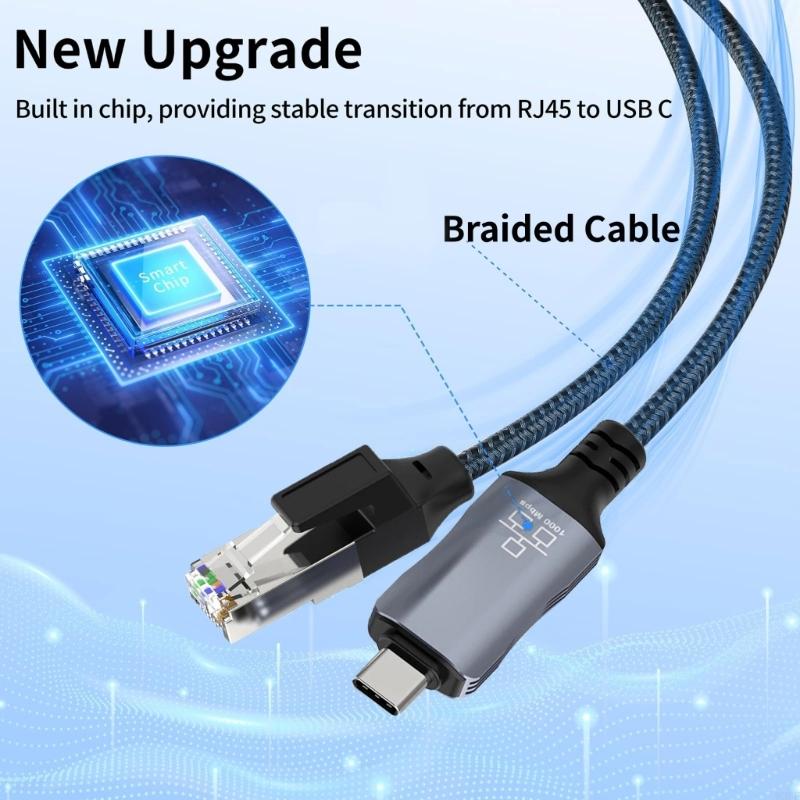 USB c быстрой скорости к сетев – обзор и цена Braided Line